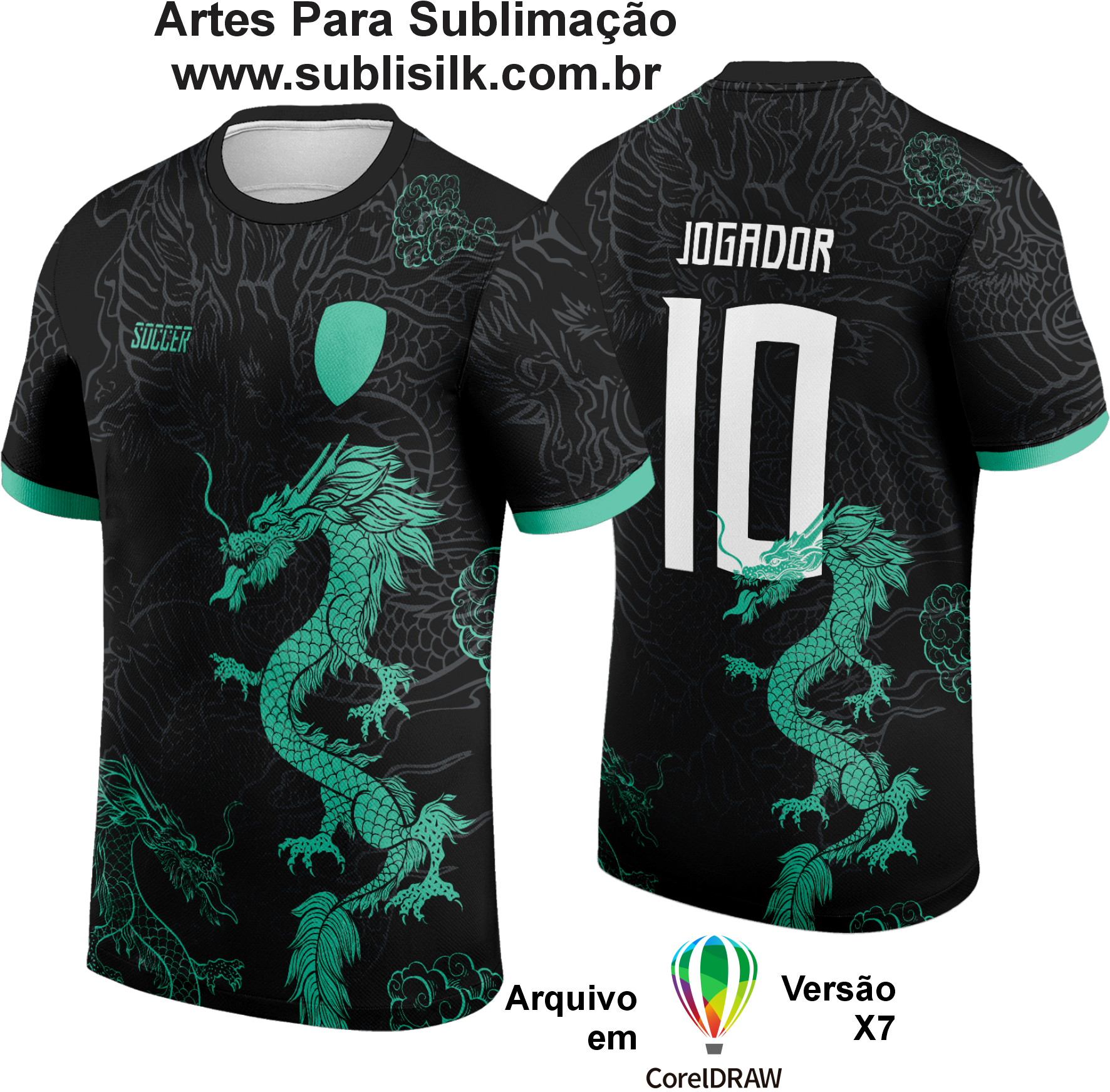 Arte Vetor Estampa Camisa Formandos Dragão Azul - 0041