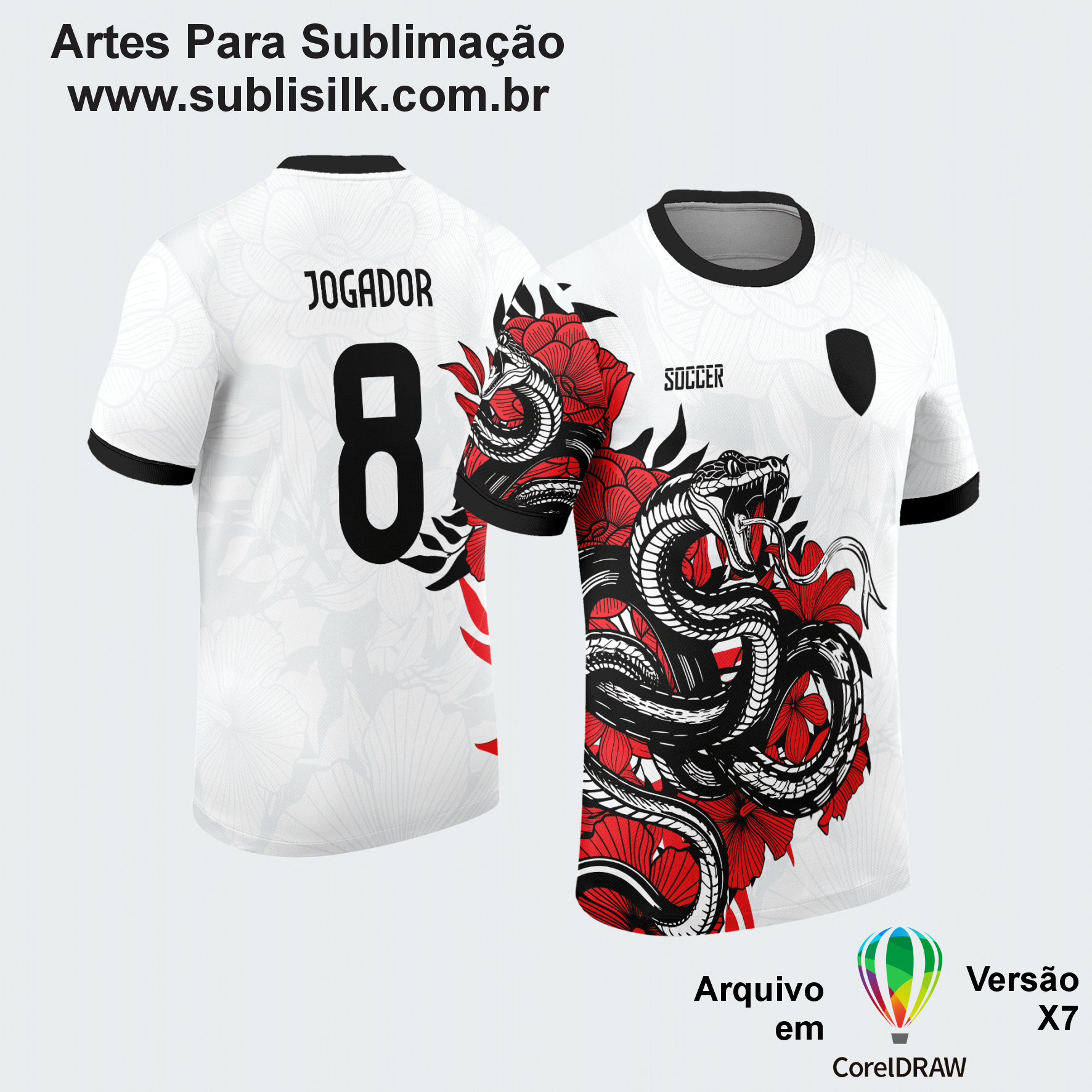 Arte Vetor Camisa Interclasse Serpente Cobra