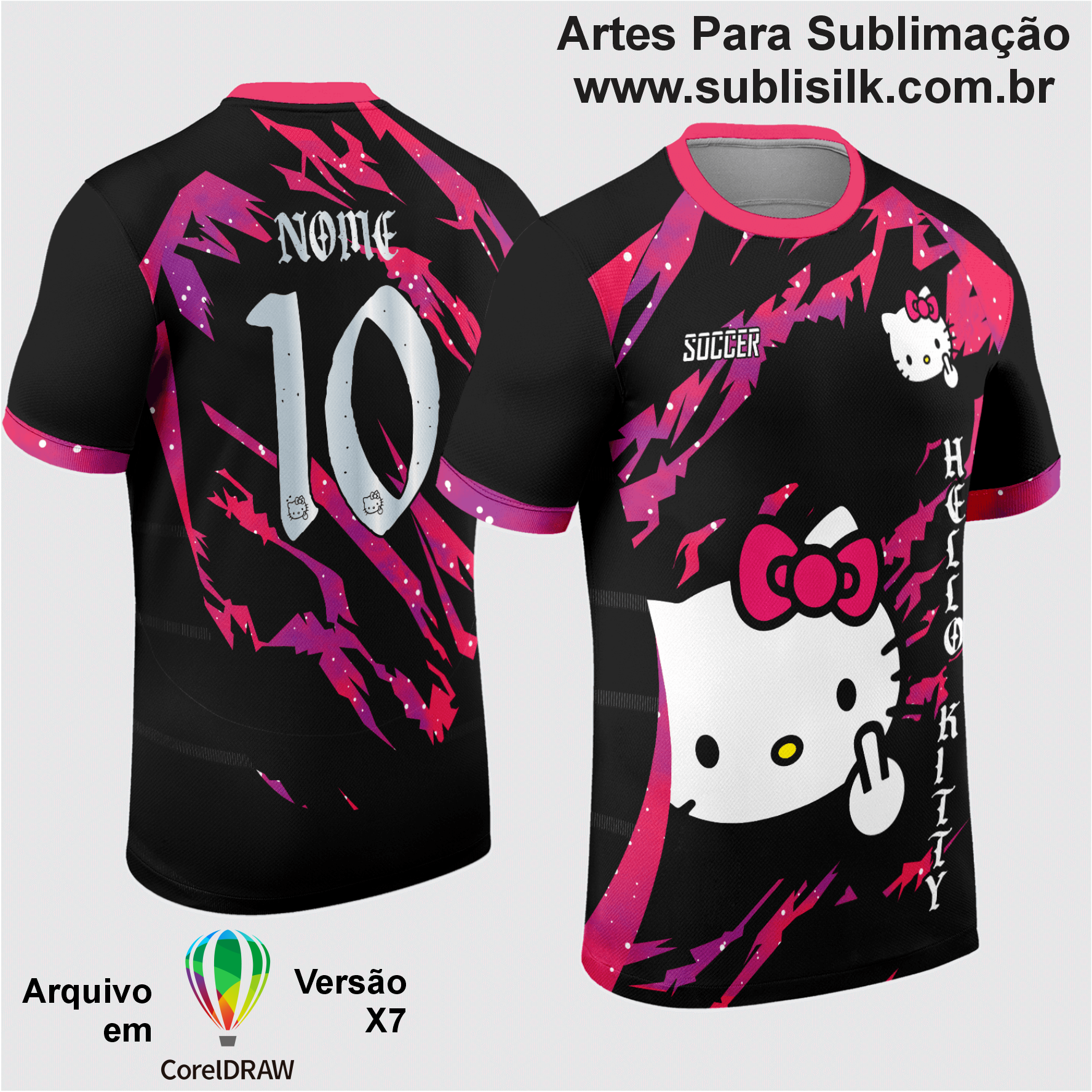 Arte Vetor Estampa Camisa Formandos hello kitty - 0045